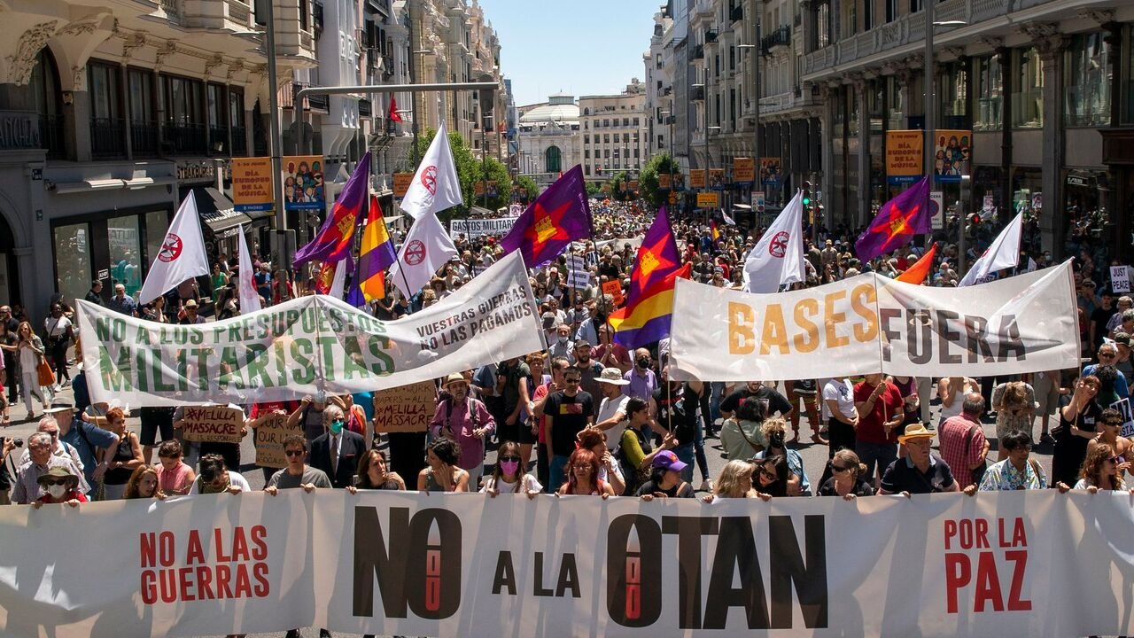Foto de Referencia: Protesta en Madrid contra la OTAN 2022